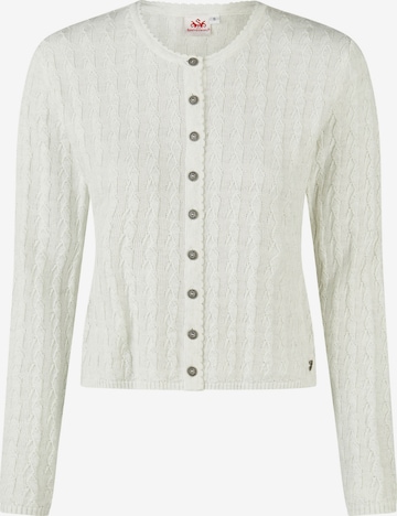 SPIETH & WENSKY Gebreid vest 'Hummeltal' in Wit: voorkant