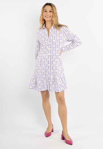 IZIA Shirt Dress in White