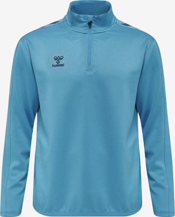 Hummel Sportsweatshirt in Blauw: voorkant