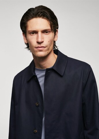 MANGO MAN Between-Seasons Coat 'chayton' in Blue