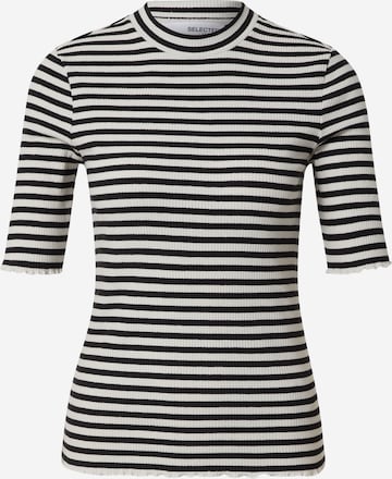 Tricou 'ANNA' de la SELECTED FEMME pe negru: față