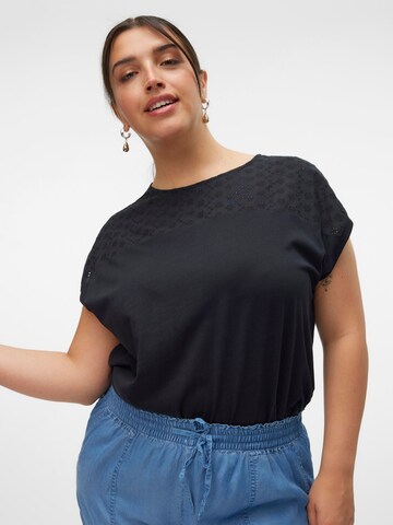 Vero Moda Curve T-Shirt 'VMCKAYA' in Schwarz