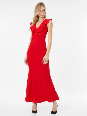 WAL G. Вечерна рокля 'CINITA RUFFLE' в червено
