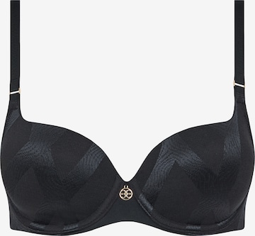 Chantelle T-shirt Bra 'Glaze' in Black: front