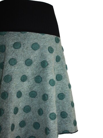 dunkle design Skirt 'A-Linie Wollwalk' in Green
