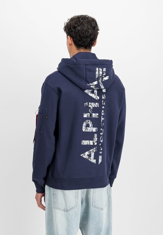 ALPHA INDUSTRIES Sweatshirt 'Mirror' in Blau: Vorderseite
