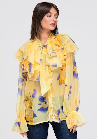 Ombre Bluse in Gelb
