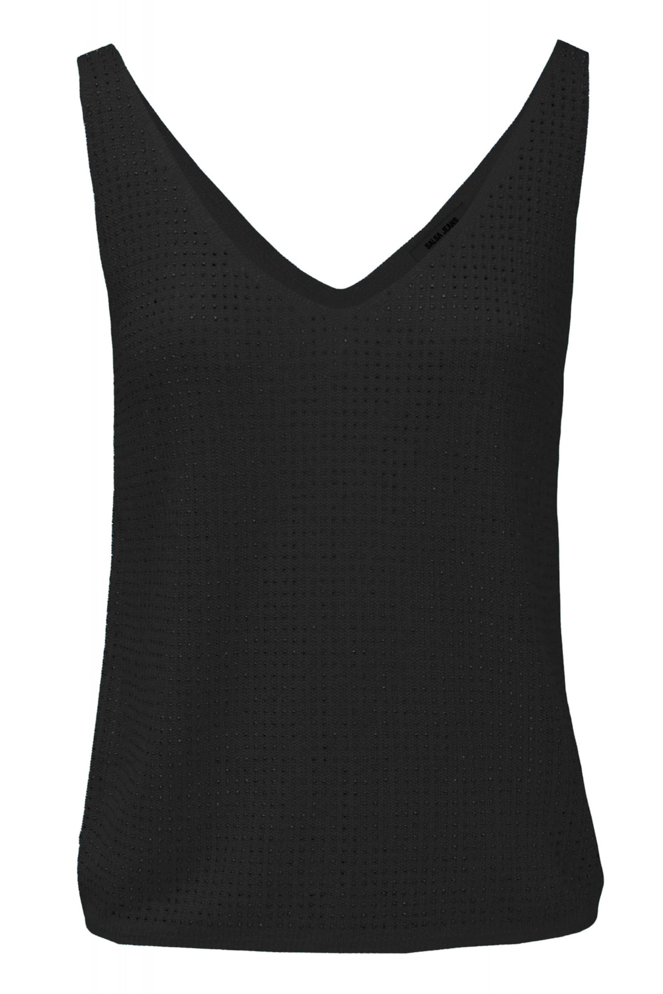 Haut Salsa Jeans en noir : devant