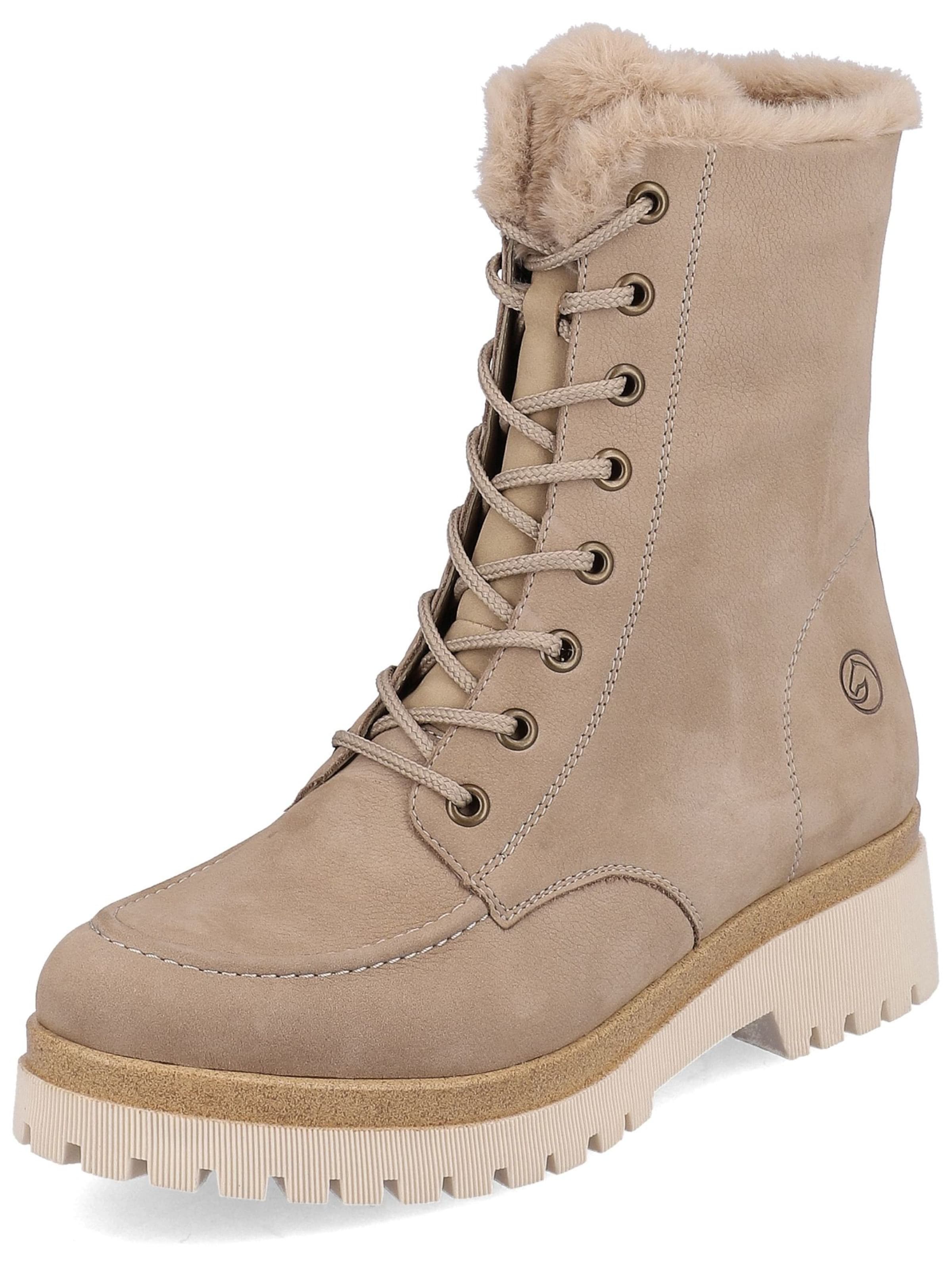 REMONTE Lace-up bootie in Beige: front