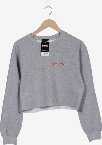 TOPSHOP Sweatshirt & Zip-Up Hoodie in S in Grey: front
