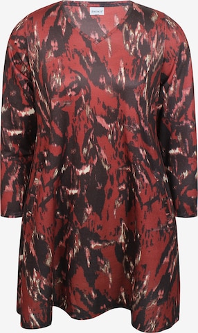 Zhenzi Tuniek 'Ainsley 1490' in Rood: voorkant