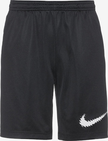 NIKE Regular Workout Pants in Black: front