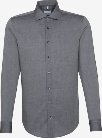SEIDENSTICKER Slim fit Business shirt in Grey: front
