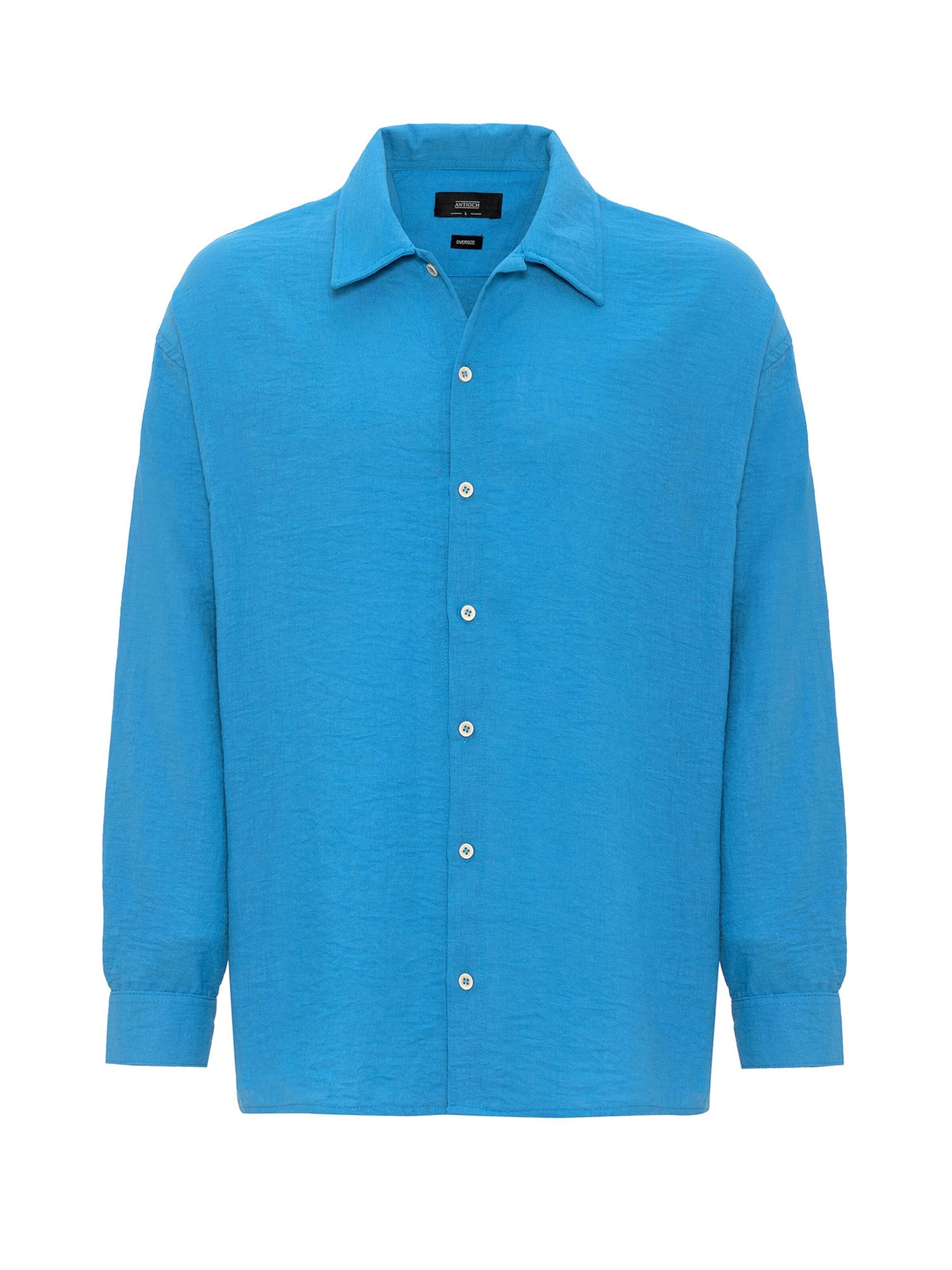 Coupe regular Chemise Antioch en bleu : devant