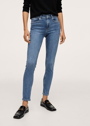 MANGO Skinny Jeansy w kolorze niebieski: przód