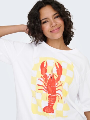 ONLY Koszulka 'ONLROSIE' w kolorze biały