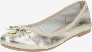 Ballerines SCAPA en or : devant