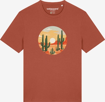 Maglietta 'Sonnenuntergang in der Wüste' di Watapparel in arancione: frontale