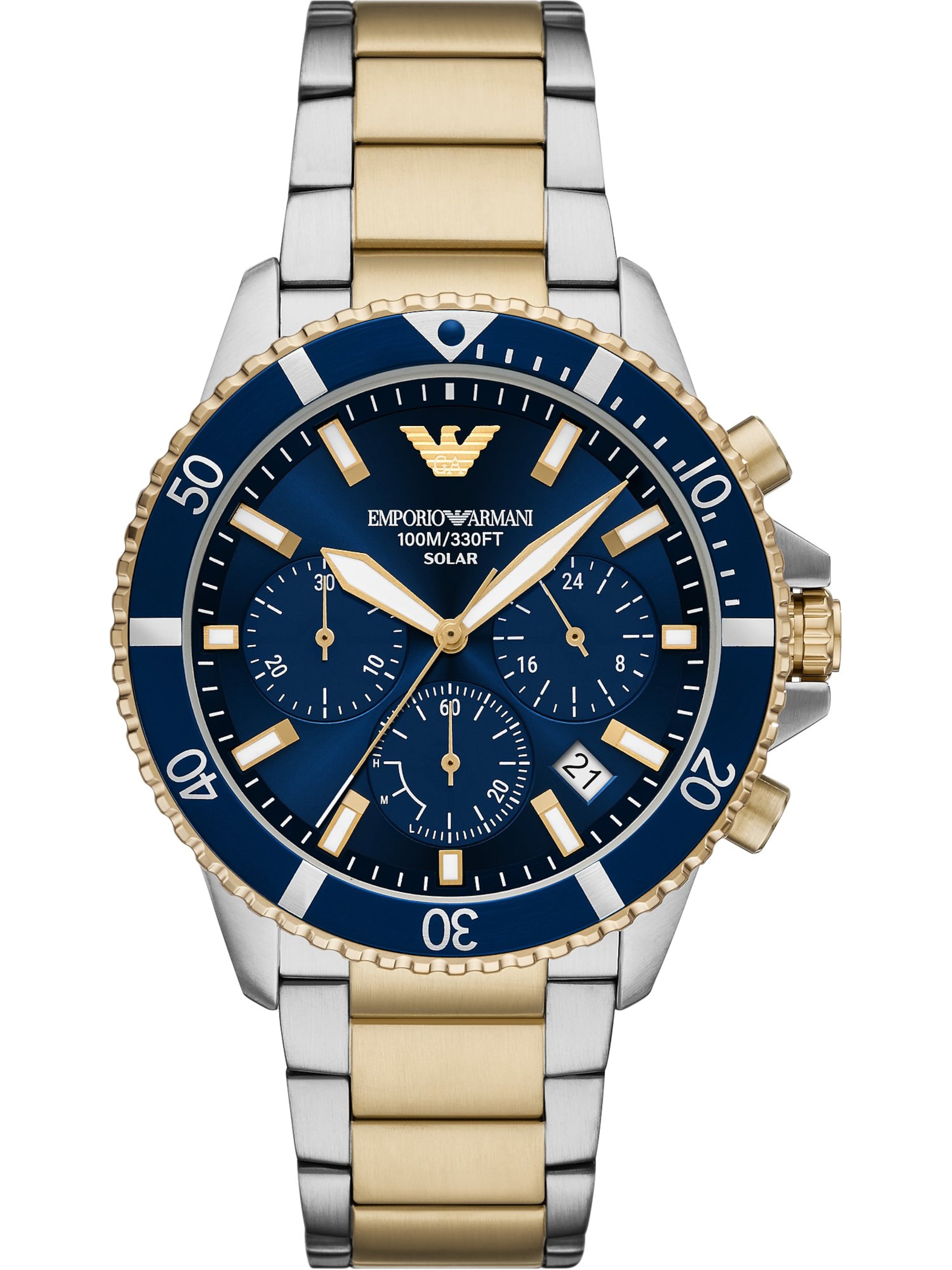 Emporio Armani Analoguhr in Gold: Vorderseite