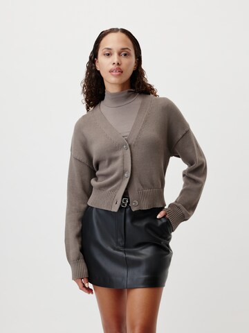 LeGer by Lena Gercke Knit Cardigan 'Cleo' in Brown: front