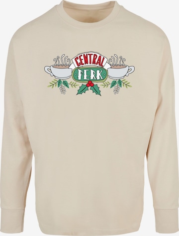 ABSOLUTE CULT Shirt 'Friends - Festive Central Perk' in Beige: voorkant