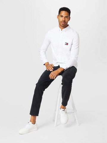 Tommy Jeans Regular fit Button Up Shirt in White