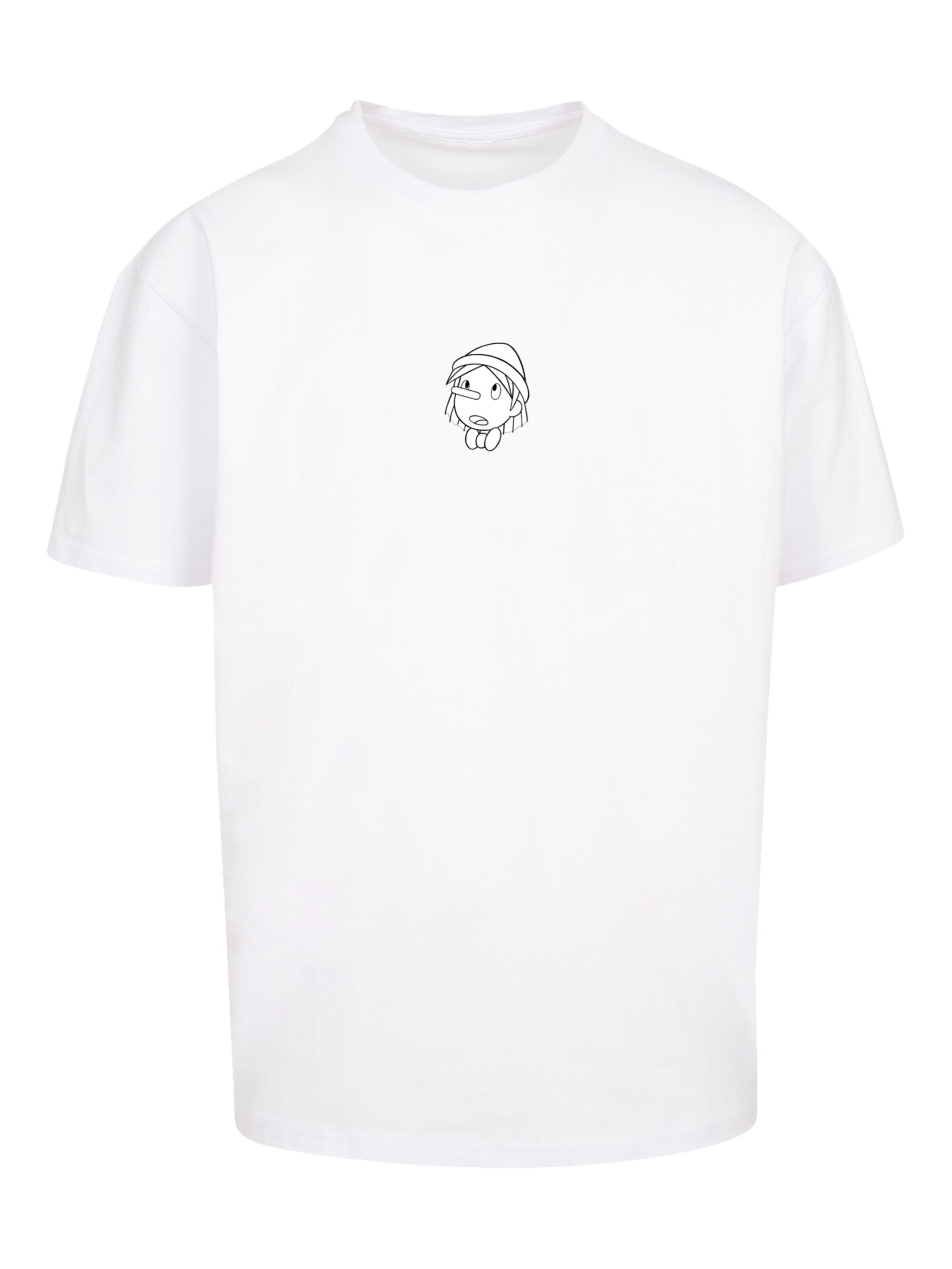 F4NT4STIC Shirt 'Pinocchio Heroes of Childhood' in Weiß: Vorderseite