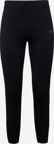 4F - Slimfit Calças de desporto em preto: frente