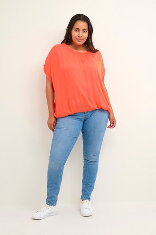 KAFFE CURVE Blouse 'Ami' in Oranje