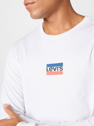 balta LEVI'S ® Marškinėliai 'LS Std Graphic Tee'