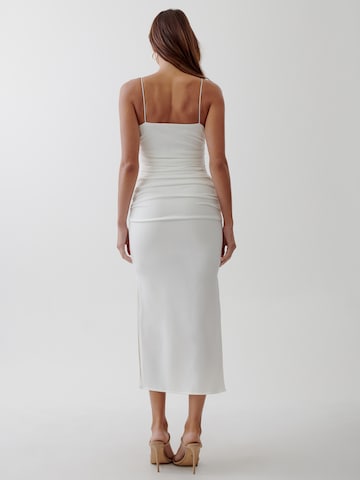 Tussah Dress 'NELLIE' in White: back