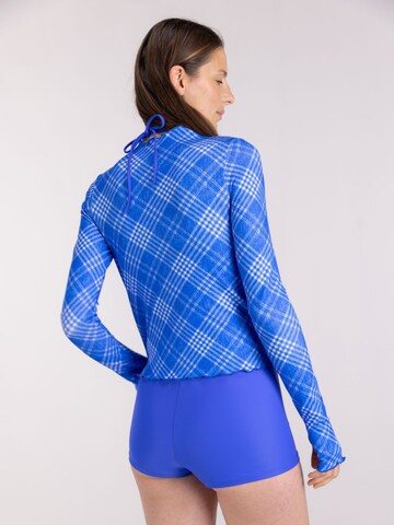 WALLIEN T-shirt Swimsuit 'Rash Guard' in Blue