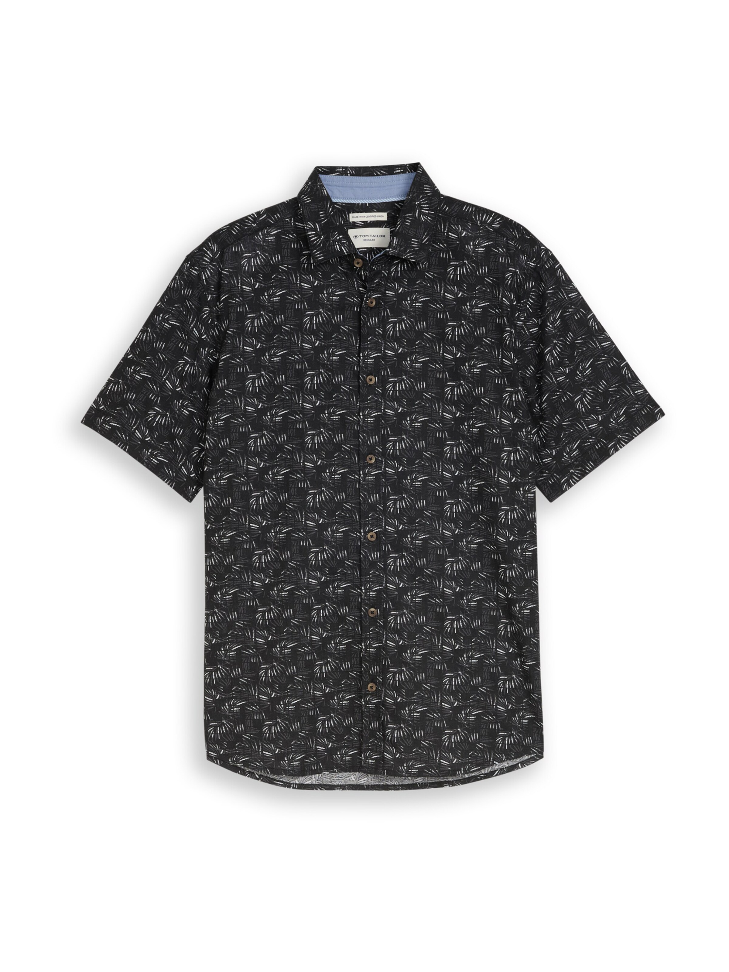 TOM TAILOR Regular Fit Hemd in Schwarz: Vorderseite