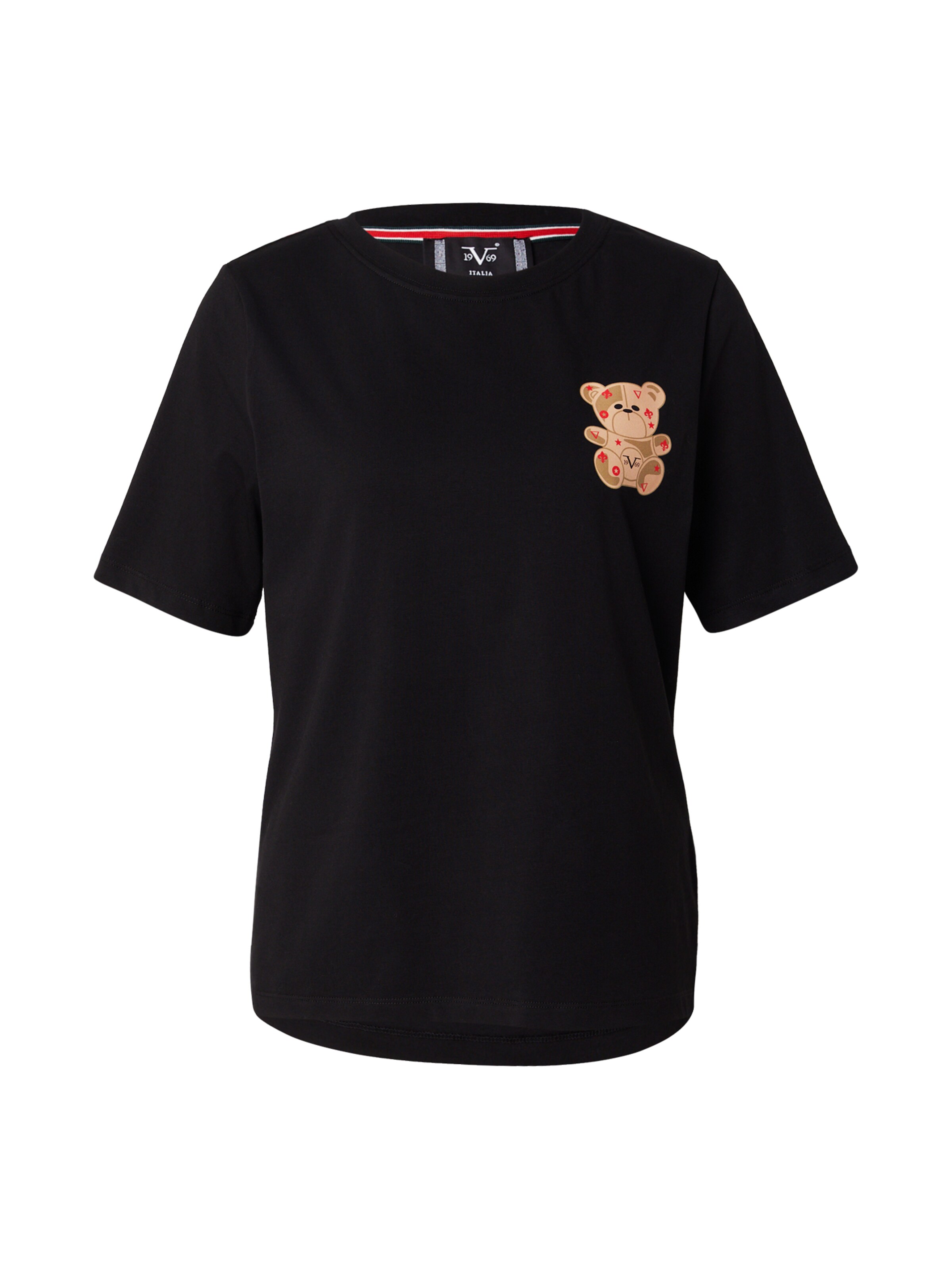 19V69 ITALIA Shirt 'Bellara' in Zwart: voorkant