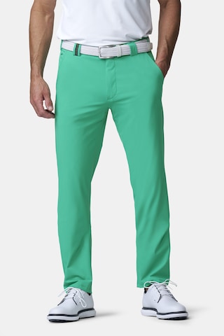 MEYER Slim fit Chino trousers in Green: front