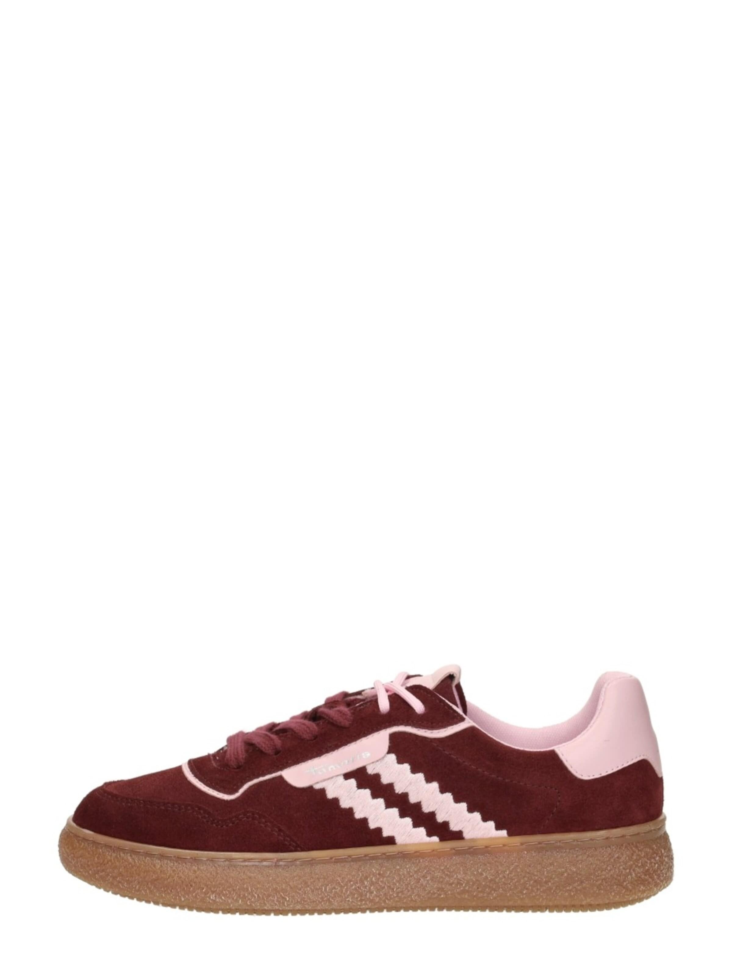 Chaussure de sport à lacets 'Sneakers Laag' Tamaris en rouge : devant