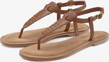 LASCANA T-bar sandals in Brown