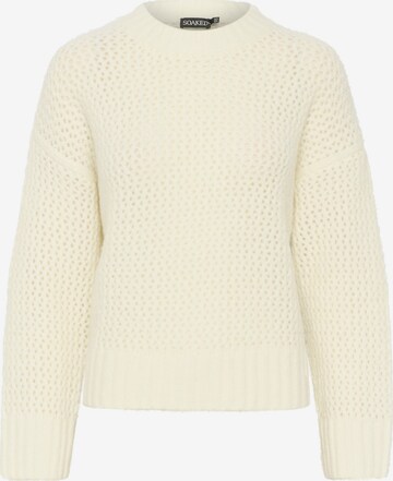 SOAKED IN LUXURY Pullover 'Paradis' i beige: forside