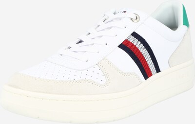 TOMMY HILFIGER Sneaker 'BASKET' in navy / jade / rot / weiß, Produktansicht