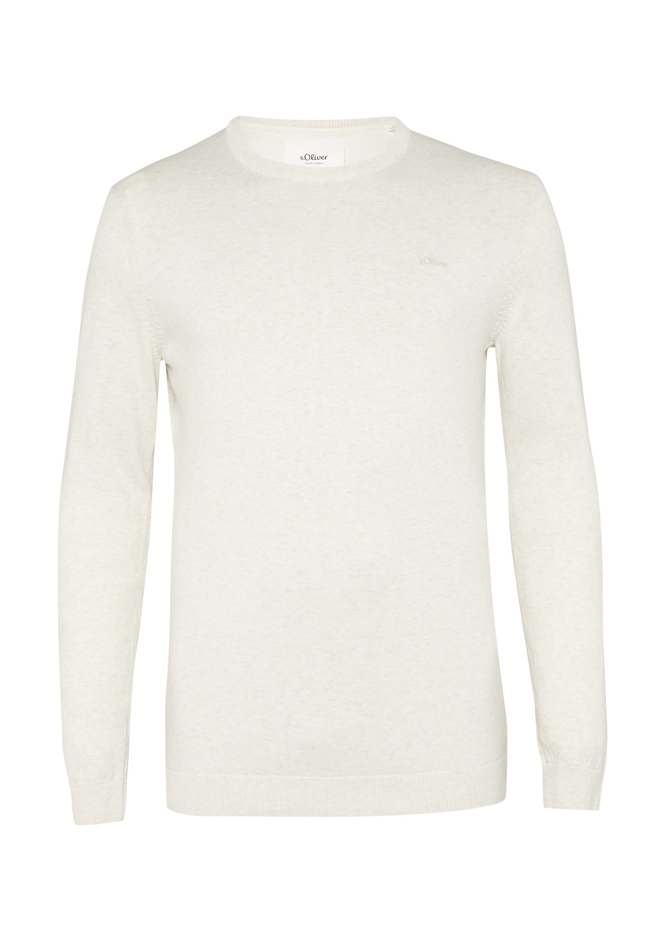 s.Oliver Men Tall Sizes Pullover in Beige: Vorderseite