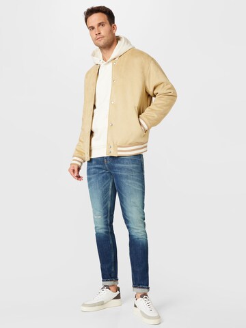 TOM TAILOR DENIM Sweatshirt in Beige