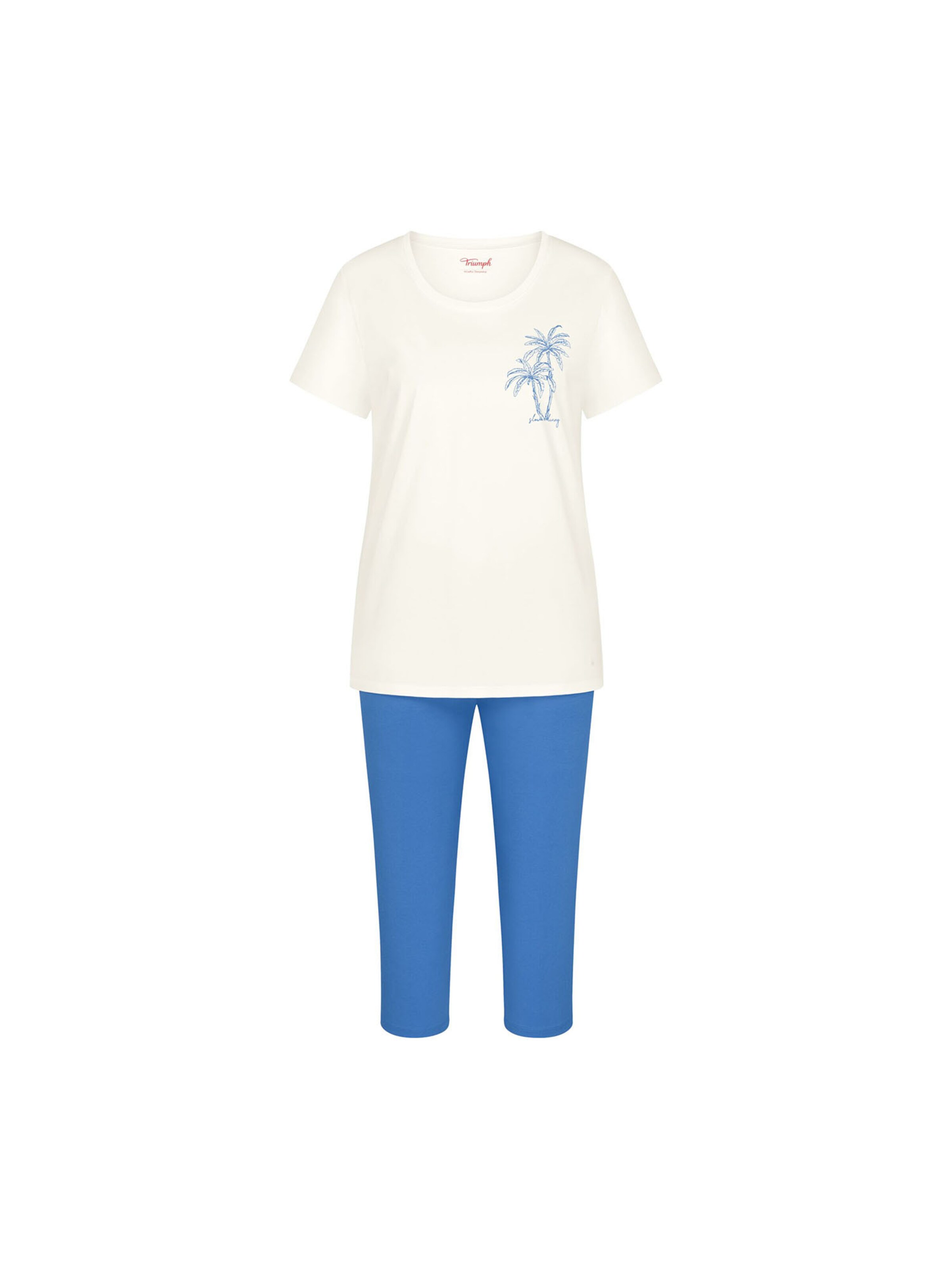 Pyjama ' Red Label Sets PK Capri ' TRIUMPH en bleu : devant