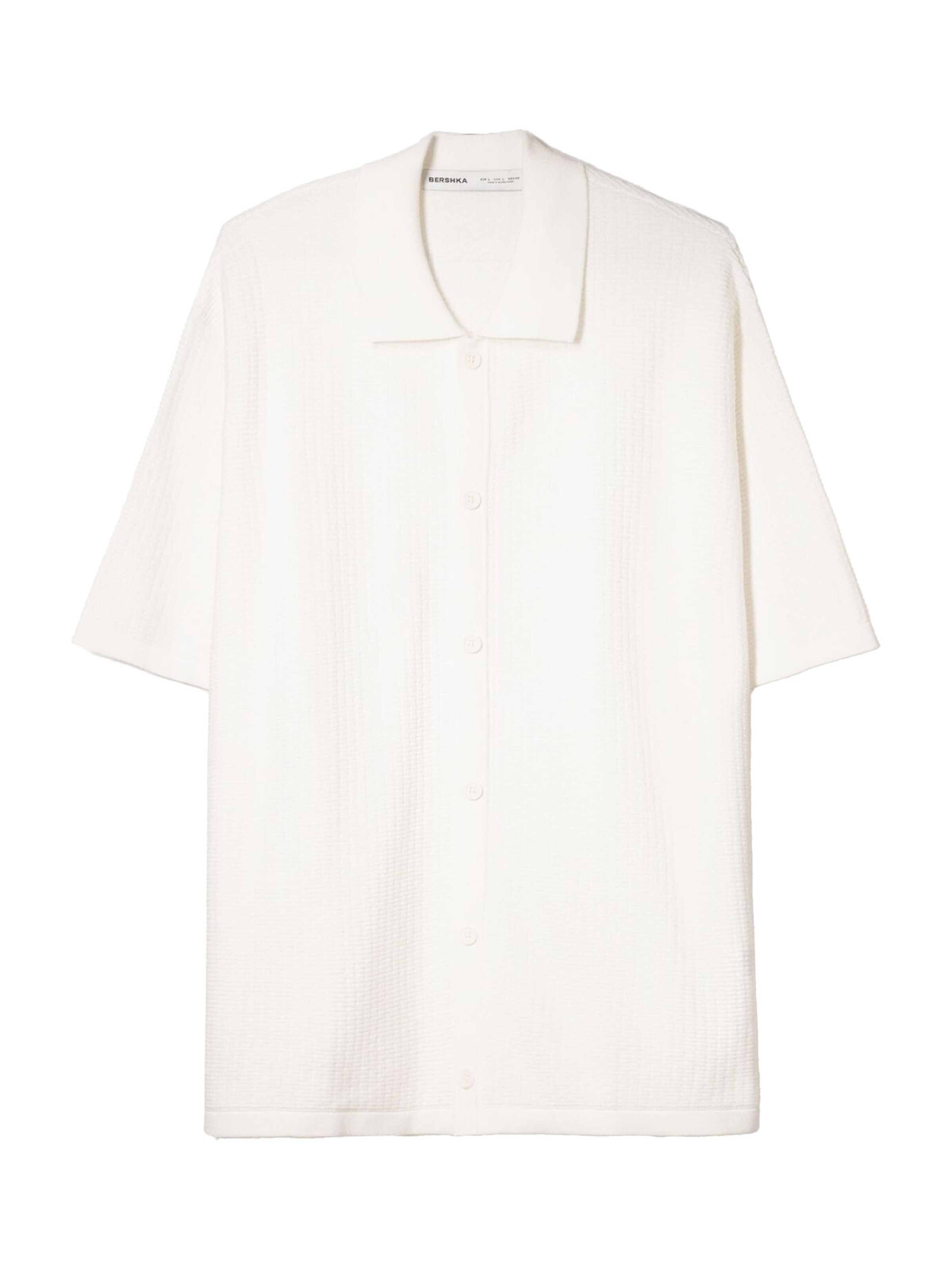 Bershka Regular Fit Paita värissä valkoinen: etupuoli