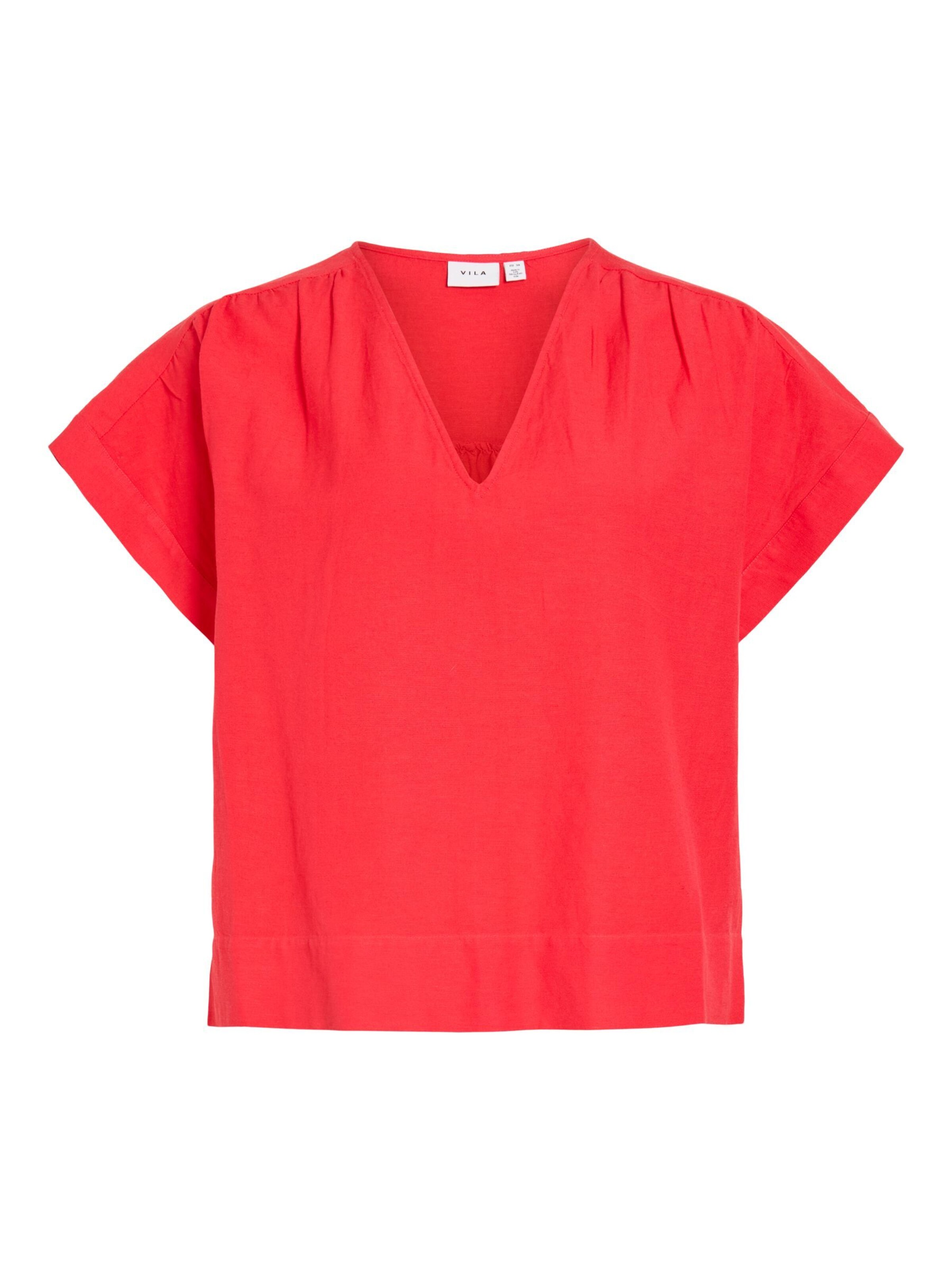 VILA T-Shirt 'VIPRISILLA' in Rot: Vorderseite