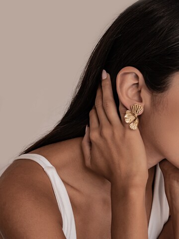 Hey Happiness Ohrringe 'Ginkgo Leaf' in Gold