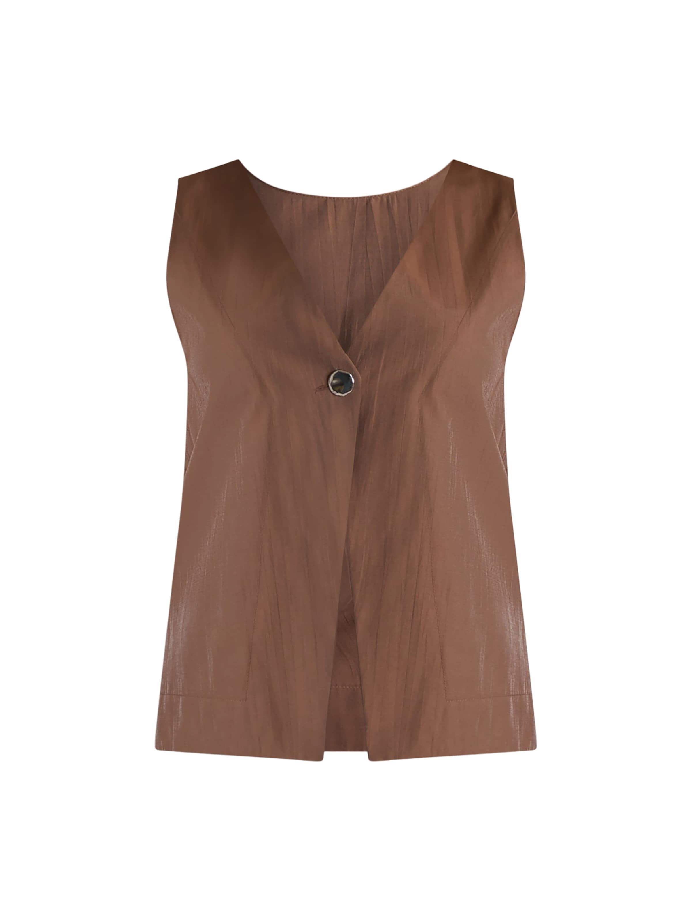 Ottod’Ame - Top em castanho: frente