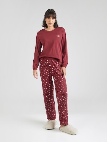 Pepe Jeans Pižama | rdeča barva: sprednja stran