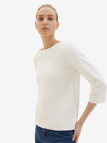 TOM TAILOR Sweatshirt in Wit