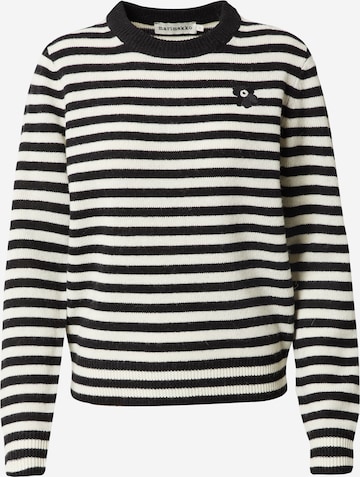 Marimekko Pullover 'Silfa Tasaraita' in Schwarz: predná strana