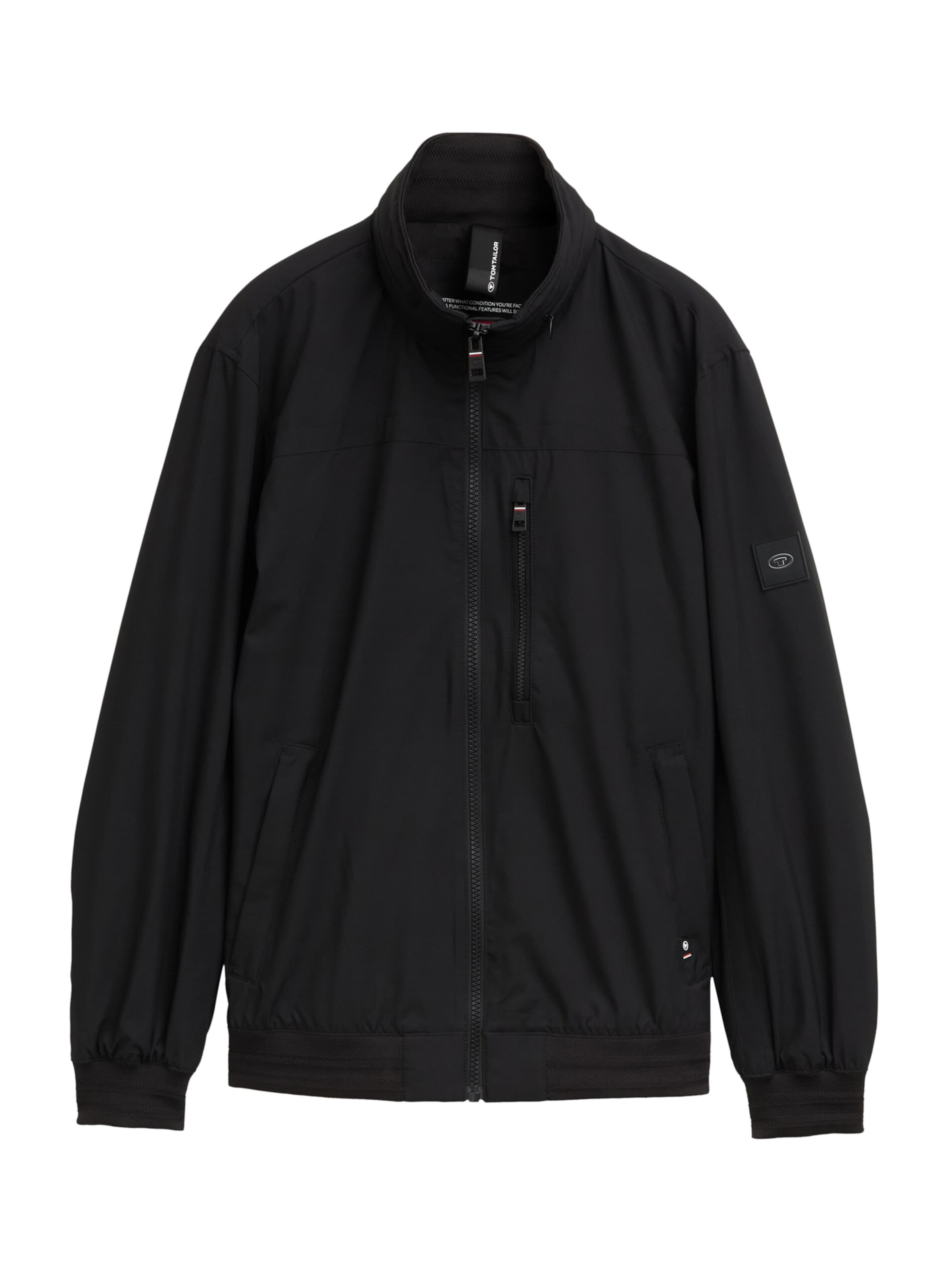 TOM TAILOR Between-Season Jacket in Black: front